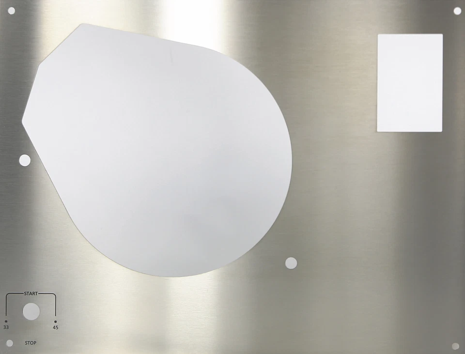 ART-AND-SOUND Piastra di copertura piastra face plate per Thorens TD 145 - 166 acciaio inox per braccio SME