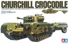 Tamiya 35100 1/35 Scale Model Kit WWII British Churchill Crocodile Infantry Tank