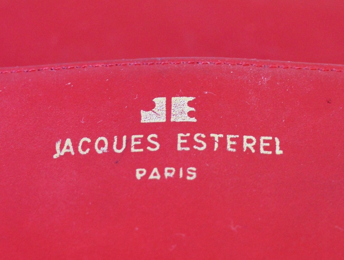 VTG JACQUES ESTEREL PARIS RED GENUINE LEATHER FLAP X-BODY VTG JACQUES ESTEREL PARIS RED GENUINE LEATHER FLAP X-BODY