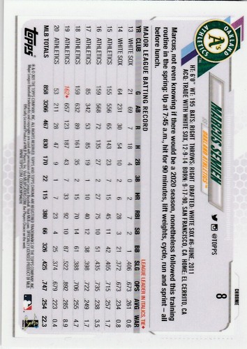 2021 Topps Chrome Marcus Semien #8 - Picture 2 of 2