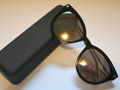 Mykita Lite ANIK Black Gold Grey Solid Glasses Eyewear Sunglasses Shade NEW