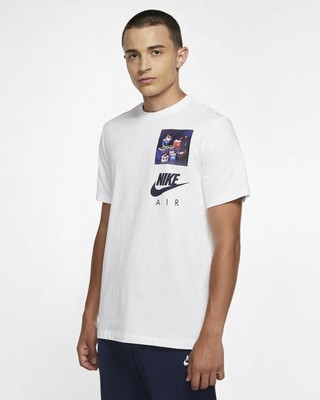 red blue white nike shirt