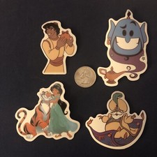Disney Stickers - Disney Aladdin Lot of 4 Stickers.