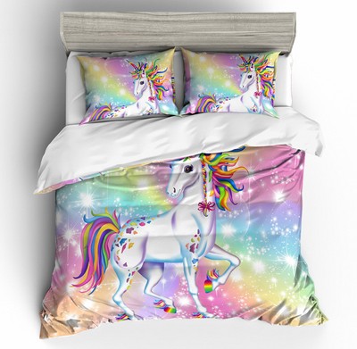 kids rainbow comforter