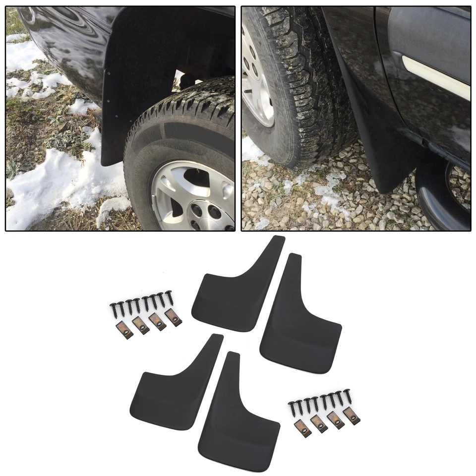 4 Pcs Mud Guards Splash Flaps For 01-14 2007 2013 Chevy Silverado 1500 2500 3500 - Изображение 3 из 4