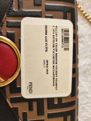 FENDI Wallet on Chain Black Leather Mini Bag | eBay