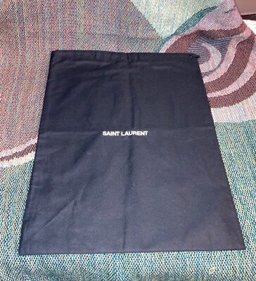 Saint Lauren Black dust bag large size 12  x 16 inches.
