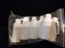Lot Of 6  2oz 60mL Plastic white Bottles.  Cap Not Included NEW