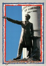 Confederate Statue Jefferson Davis Monument Avenue, Richmond Virginia - Postcard
