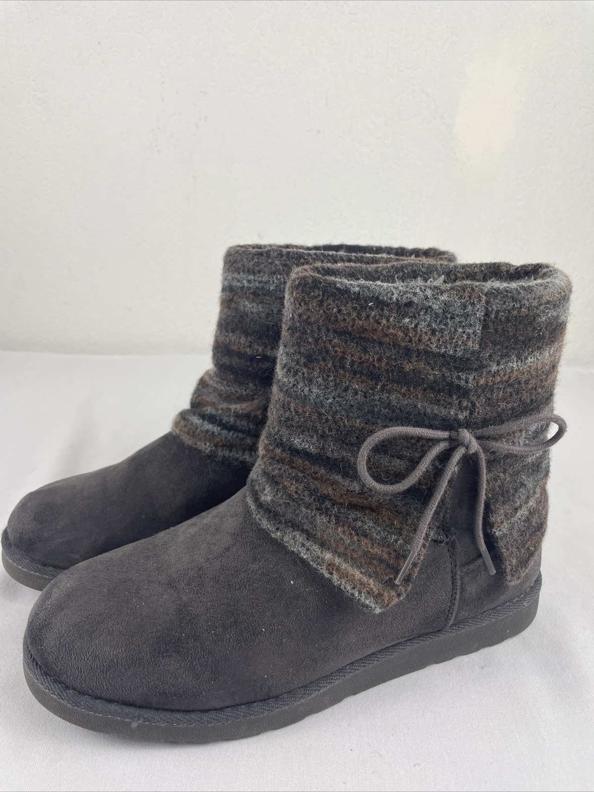 Women’s So Gray Pull On Slip On Boots Manmade Suede K… Gem