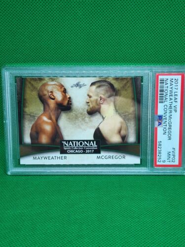 2017 Leaf🥊Mayweather🥊McGregor🥊National Convention VIP⚡Green Variation🟢 PSA 9 - Picture 1 of 3