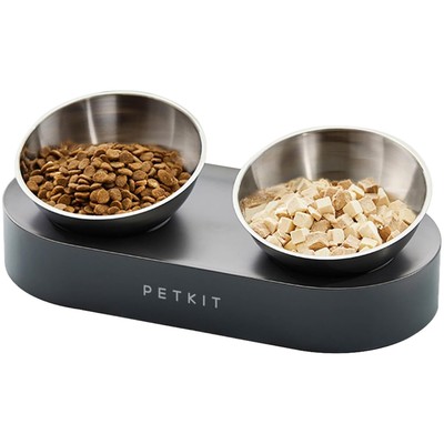 Raised Stainless Steel Pet Food Bowls for Cats and Small Dogs
