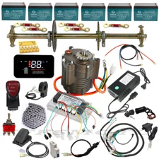 72V 1000W Brushless Speed Motor Controller 32'' Rear Axle Kit Pedal for Go Karts