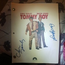 TOMMY BOY SIGNED Shooting SCRIPT  CHRIS FARLEY  DAN AYKROYD  auto autograph