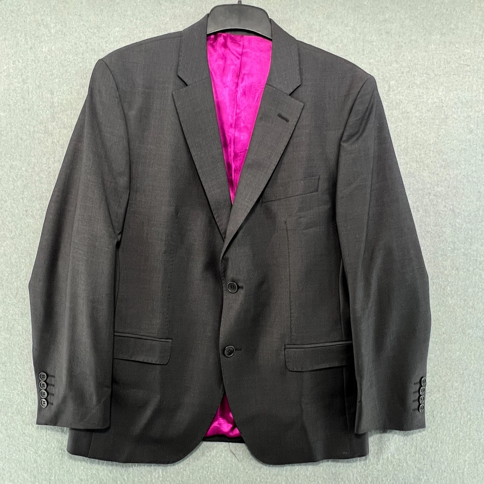 Santinelli Blazer Jacket Grey Wool Blend Tailored Smart Formal Classic Size 40S