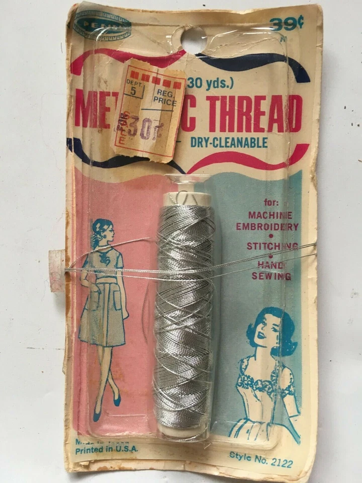 Penn Metallic Thread for Embroidery, Stitching or hand sewing  - Image 2 of 4