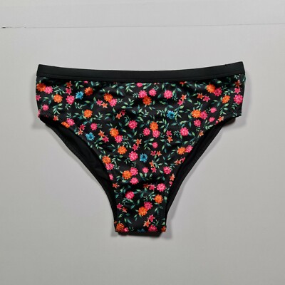 Juicy Couture Mädchen Bikini Slip schwarz 14 - 15 Jahre Blumen Badehose Kinder