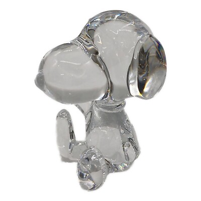 Baccarat Snoopy Crystal Glass Figure Used from Japan | eBay