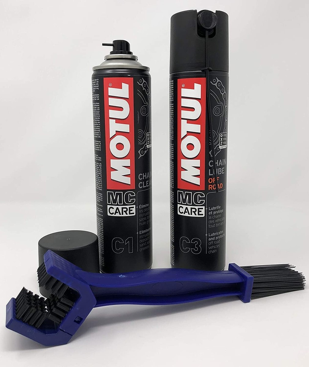 Pulizia Catena Kit Moto Motul C1 Pulitore Spray Da 400 Ml Spazzola Pulizia 1009911 - Foto 9