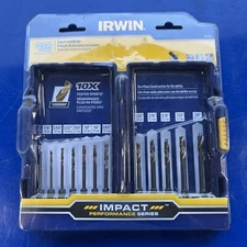Irwin 12pc Turbomax Impact Drill Bit Set w/ Case 1/16” - 1/4” 1881280 NEW