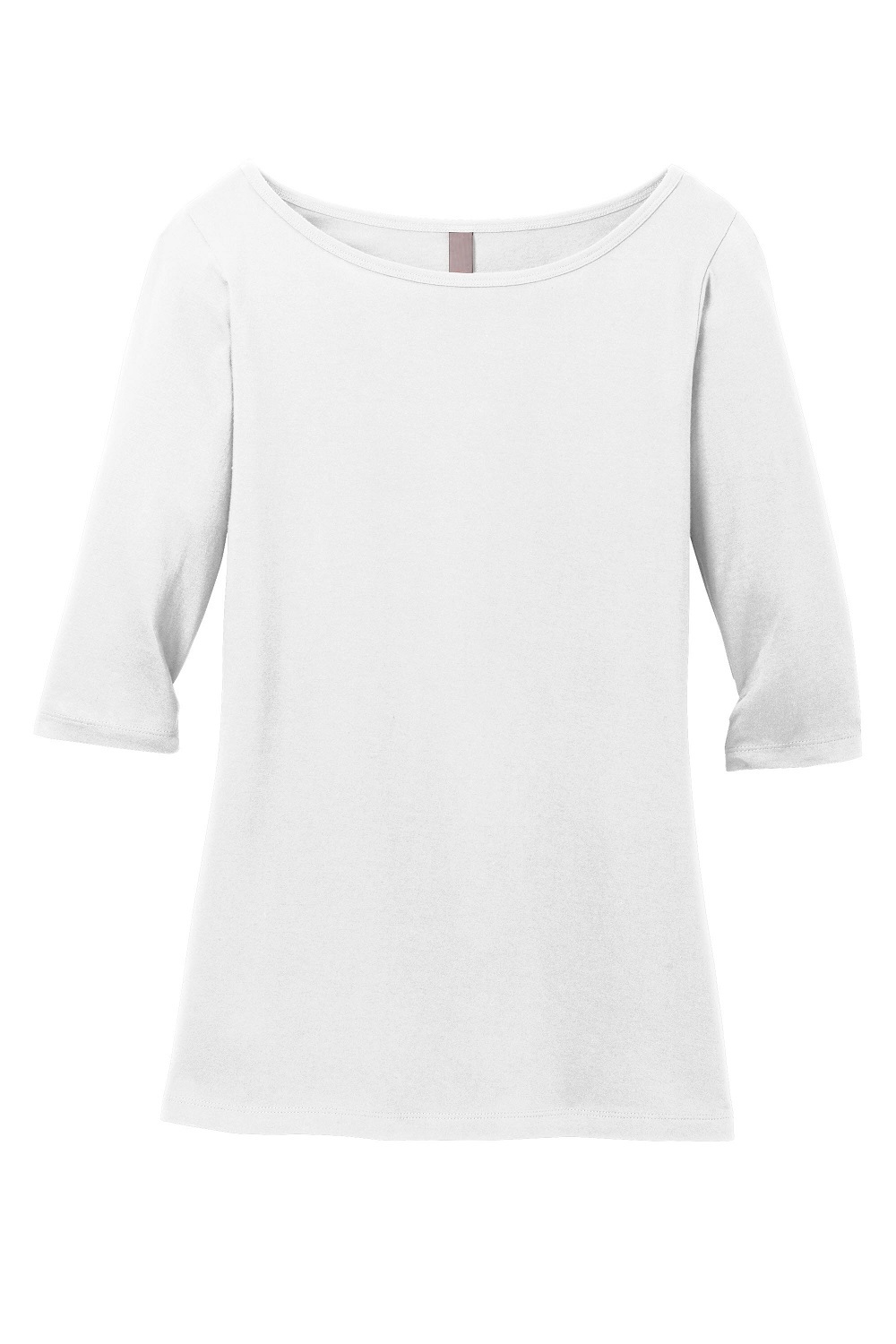 LADIES LIGHTWEIGHT, BOATNECK, ELBOW LENGTH 3/4 SLEEVE, COTTON TOP T