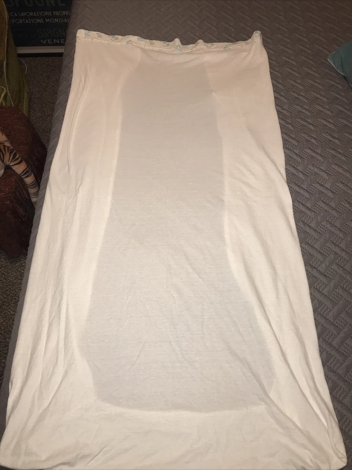 Sábana bajera CARTERS azul pastel rimas infantiles 2 esquinas ajustables vintage Foto 2 de 4