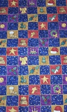 Moda Fabric Santas Clothes hat candles holly Cynthia Young Hedgehog designs 2 Yd