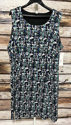 Women s 3X Stretch Blue Black Dress Danilla Studia New