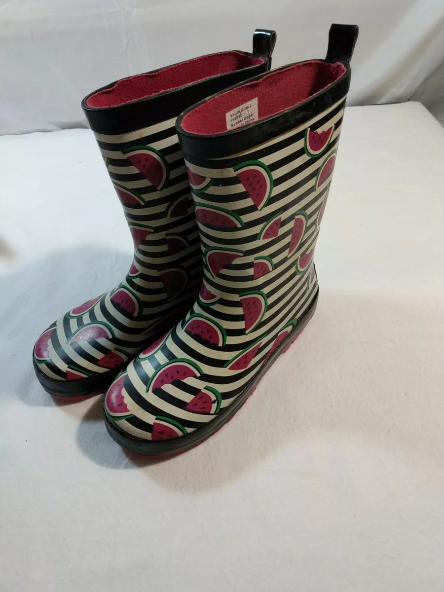 Youth rain top boots size 2
