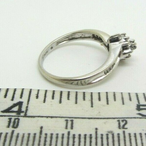 10ct Carat White Gold Diamond Cluster Engagement Ring Diamond Cluster Dress Ring - Picture 11 of 11