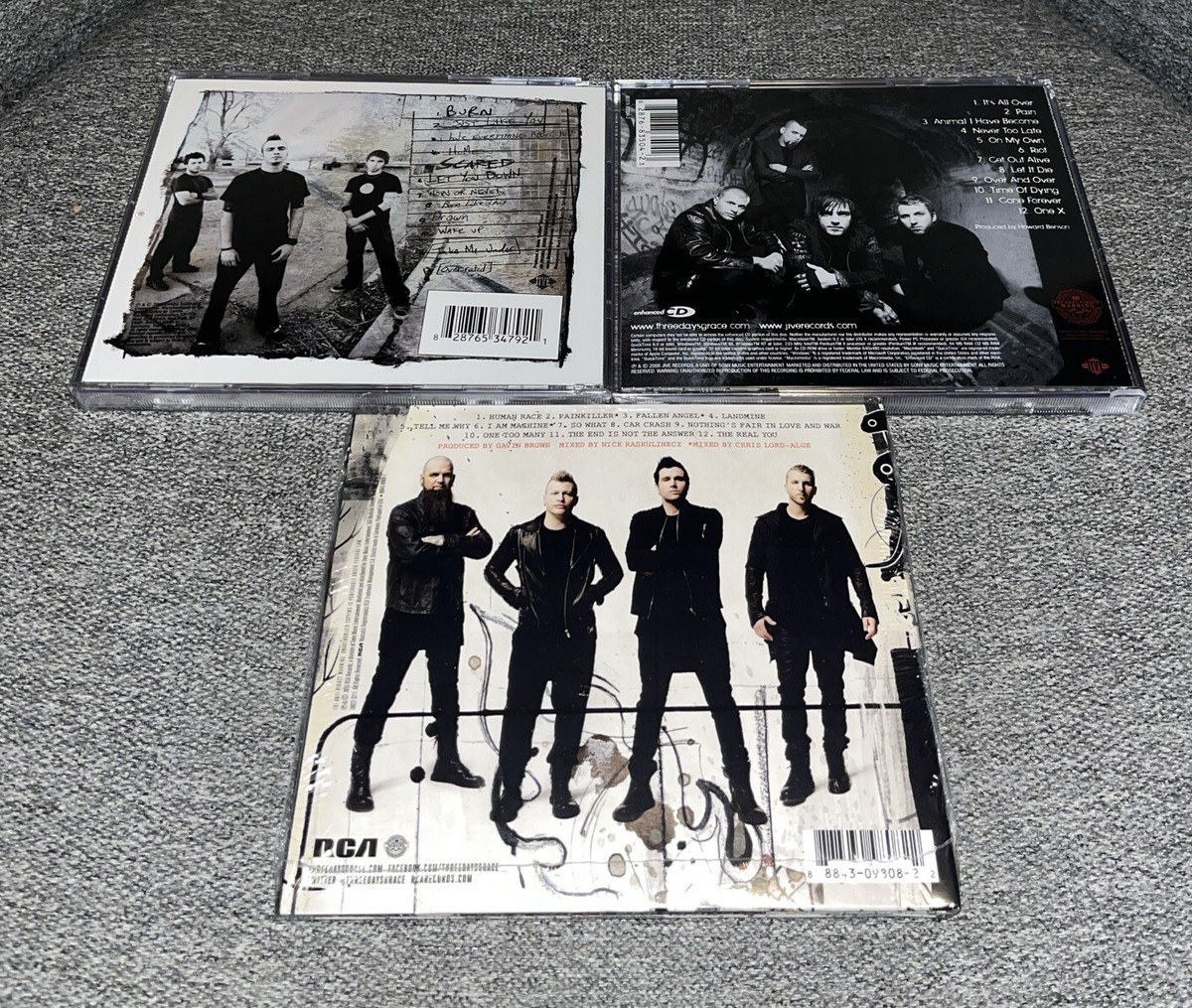 Three Days Grace 3 CD Lot Three Days Grace, One-X, Human
