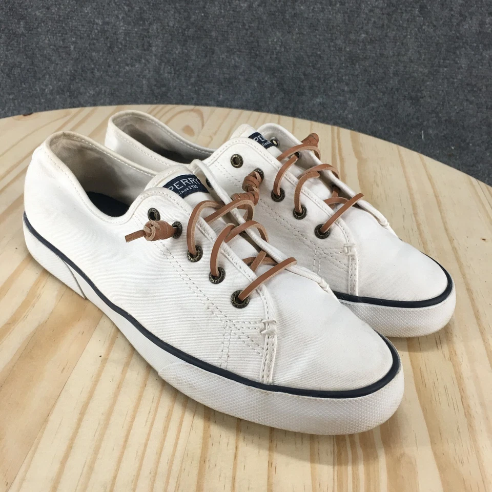 Sperry Top Sider Shoes Womens 10 Pier View Sneaker White Lace Up Casual STS95128 - Image 3 of 4