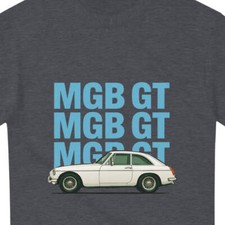 MGB GT Classic Car T-Shirt – Durable Cotton Casual Wear MGB GT white Classic Bri