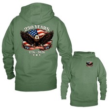 250 Years of American Independence Day US Flag 4th of July Patriotic Hoodie