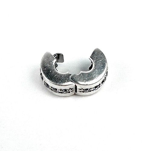 Authentic Pandora ALE 925 Spacer Charm Solid Sterling Silver Crystals Hinged - Picture 2 of 12