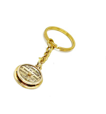 Mustard Seed Goldtone Key Chain, Mustard Seed Faith Gift, Matthew 17 20 Gift