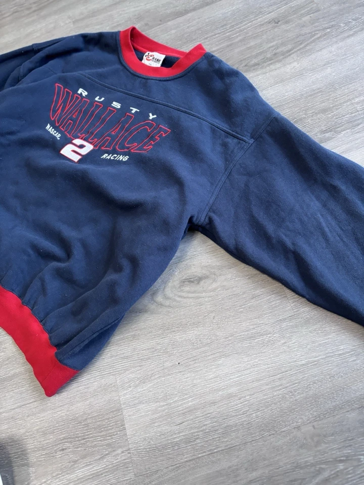 Moletom vintage anos 90 Y2K Rusty Wallace #4 NASCAR Racing Chase autêntico XXL - Imagem 3 de 4