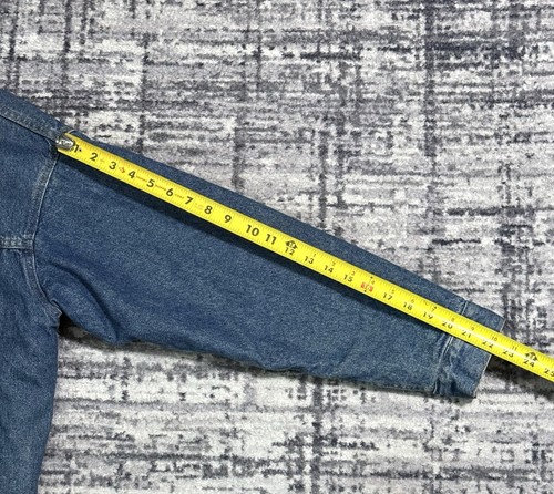 Vintage 90s Levis Sherpa Lined Trucker Jean Denim Jacket USA Made Men’s Size M - Picture 9 of 9
