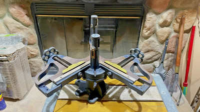 VINTAGE STANLEY NO. 100 TILTING SWIVEL BASE MITER FRAME VISE CLAMP, MADE IN USA