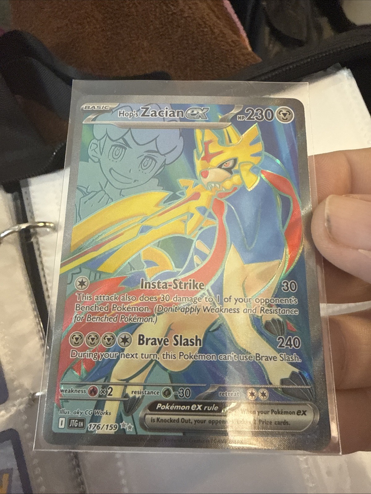 Hop's Zacian ex 176/159 Sv09: Journey Together Holo - Near Mint C109