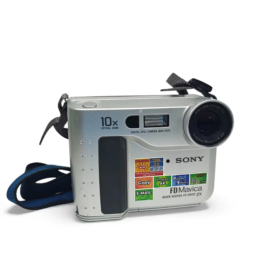 Sony Mavica MVC-FD75 0.4MP Digital Camera Vintage Floppy Disk Digicam Bundle - Image 2 of 4