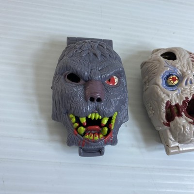 Vintage Mighty Max Horror Heads Lot Werewolf Zombie Lizard Skull