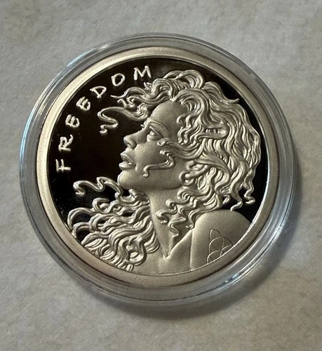 1oz 2013 “Freedom Girl”Silver Bullet- Silver Shield Round .999 Fine Silver W/COA