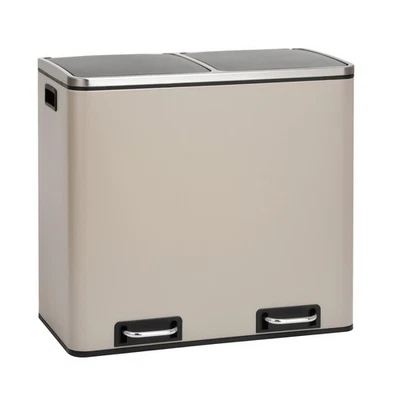 SVITA TM2X24 Mülleimer Papierkorb 48L Abfalleimer Mülltrennung Taupe - Bild 1 von 4