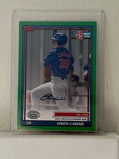 2021 Topps Pro Debut - Owen Caissie #PD-181 Green Autographs /99 (AU, RC)