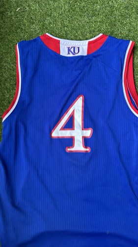 Authentic adidas Kansas Jayhawks #4 NCAA College Basketball Jersey Medium - Picture 5 of 5