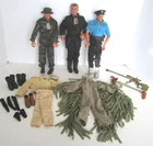 3 PC VINTAGE GI JOE & MAC SOLDIER DOLLS W/ CLOTHING & ACCESSORIES
