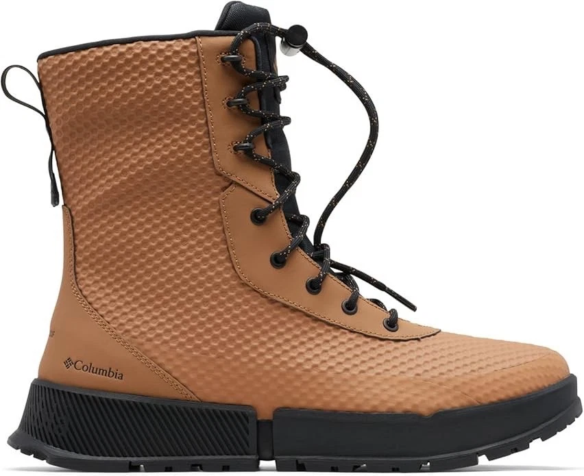 Size 9- Columbia Men's Hyper-Boreal Omni-Heat Tall Snow Boot, Elk/Black.