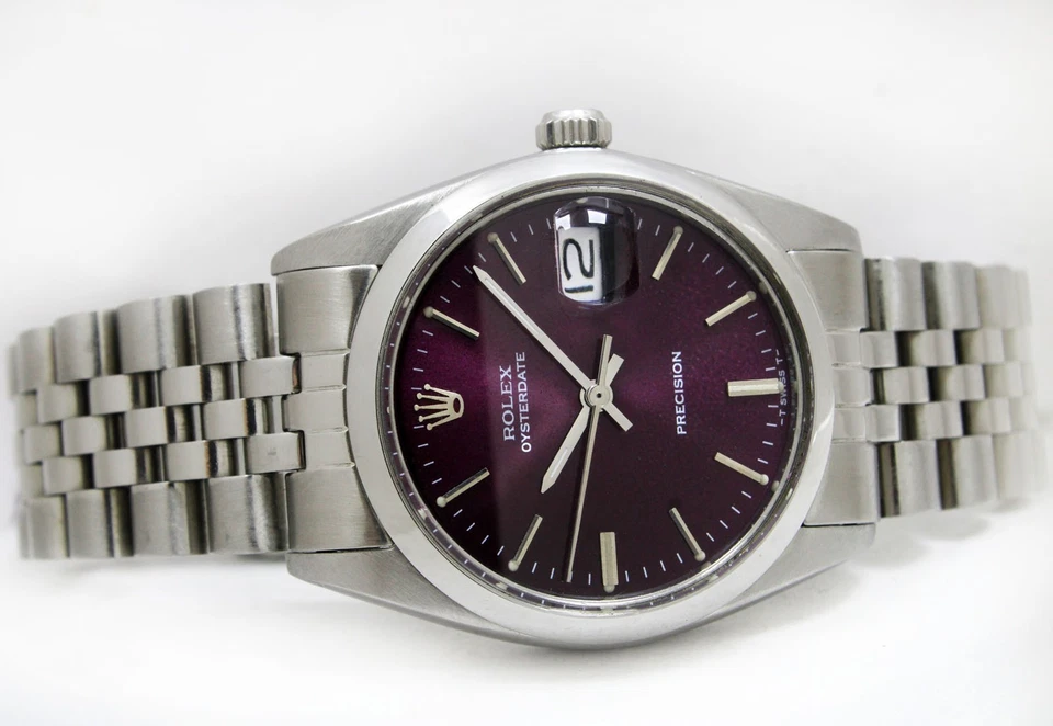 Reloj Rolex OysterDate Precisión 34mm Hombre Acero Vintage Ref 6694 Foto 3 de 4