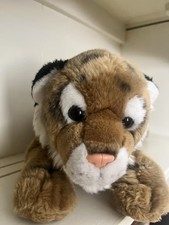 Vtg Toys R Us Animal Alley Tiger Plush Large 20" Stuffed Animal Lying Down